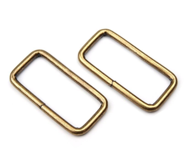 Schlaufe - Trägerschnalle Altmessing - 32 mm